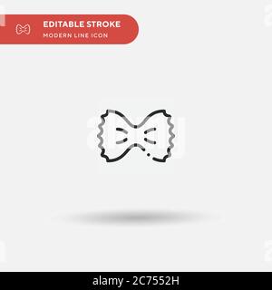 Farfalle einfaches Vektor-Symbol. Illustration Symbol Design Vorlage für Web mobile UI Element. Perfekte Farbe modernes Piktogramm auf bearbeitbaren Strich. Farfalle Icons für Ihr Business-Projekt Stock Vektor