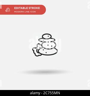Zen einfaches Vektor-Symbol. Illustration Symbol Design Vorlage für Web mobile UI Element. Perfekte Farbe modernes Piktogramm auf bearbeitbaren Strich. Zen-Symbole für Ihr Geschäftsprojekt Stock Vektor