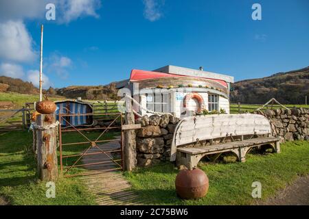 Eiscafé, Calgary Bay, Calgary, ein Weiler an der Nordwestküste der Isle of Mull, Argyll und Bute, Schottland, Vereinigtes Königreich. Stockfoto