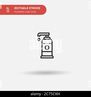 Einfaches Vektorsymbol Creme. Illustration Symbol Design Vorlage für Web mobile UI Element. Perfekte Farbe modernes Piktogramm auf bearbeitbaren Strich. Creme-Symbole für Ihr Geschäftsprojekt Stock Vektor
