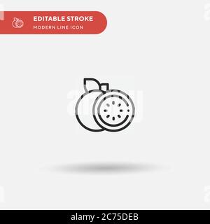 Grapefruit einfaches Vektor-Symbol. Illustration Symbol Design Vorlage für Web mobile UI Element. Perfekte Farbe modernes Piktogramm auf bearbeitbaren Strich. Grapefruit-Symbole für Ihr Geschäftsprojekt Stock Vektor