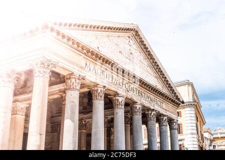 Pantheon - ehemalige römische Kirche in Rom, Italien. Stockfoto