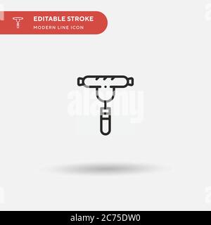 Einfaches Vektorsymbol für Wurst. Illustration Symbol Design Vorlage für Web mobile UI Element. Perfekte Farbe modernes Piktogramm auf bearbeitbaren Strich. Wurstsymbole für Ihr Geschäftsprojekt Stock Vektor