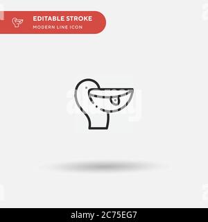 Einfaches Vektorsymbol Pelican. Illustration Symbol Design Vorlage für Web mobile UI Element. Perfekte Farbe modernes Piktogramm auf bearbeitbaren Strich. Pelican Icons für Ihr Business-Projekt Stock Vektor