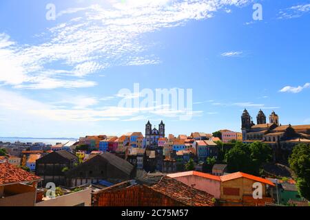 Bunte Architektur von Salvador de Bahia, Brasilien Stockfoto