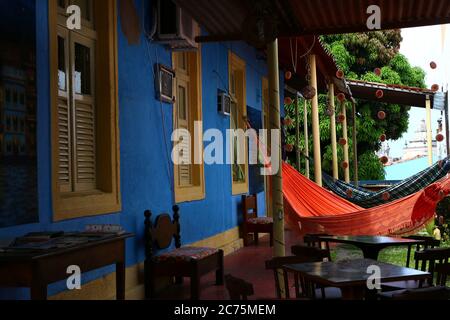 Bunte Kolonialhäuser in Olinda, Pernambuco, Brasilien Stockfoto