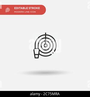 Einfaches Vektorsymbol für Löschschlauch. Illustration Symbol Design Vorlage für Web mobile UI Element. Perfekte Farbe modernes Piktogramm auf bearbeitbaren Strich. Löschschlauchsymbole für Ihr Geschäftsprojekt Stock Vektor