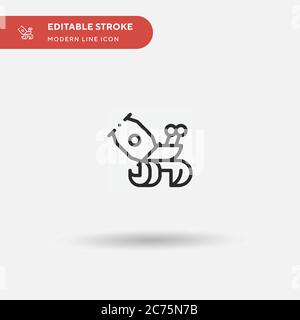 Einsiedler Krabbe einfaches Vektor-Symbol. Illustration Symbol Design Vorlage für Web mobile UI Element. Perfekte Farbe modernes Piktogramm auf bearbeitbaren Strich. Eremit Krabben Symbole für Ihr Business-Projekt Stock Vektor