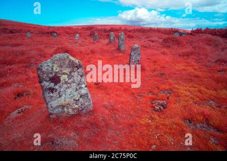 Tregeseal Stone Circle, Ancient Site, Cornwall Großbritannien Stockfoto