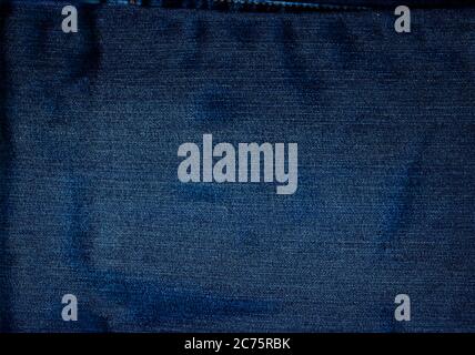 Blaue Jeans abstrakter Hintergrund. Jeans Hose Oberfläche. Stockfoto