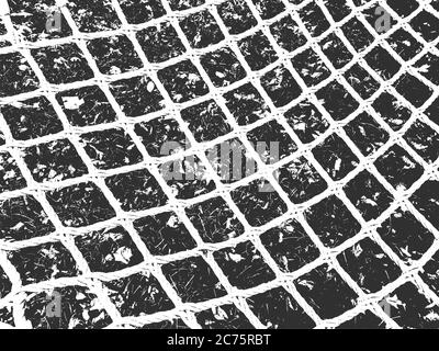 Bedrängnis Grunge Vektor-Struktur des Seils. Schwarz-Weiß-Hintergrund. EPS 8-Abbildung Stock Vektor