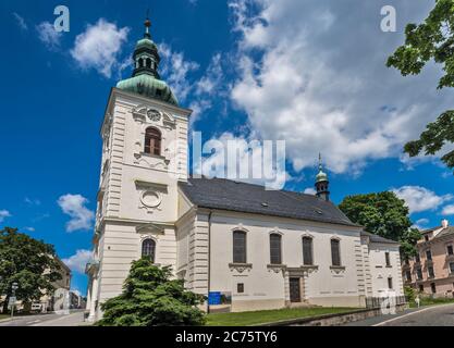 Kirche der heiligen Anna in Jablonec nad Nisou in Liberecky kraj (Region Liberec), Böhmen, Tschechische Republik Stockfoto