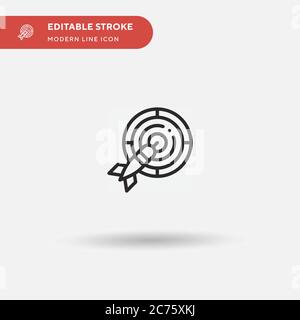 Einfaches Vektorsymbol für Darts. Illustration Symbol Design Vorlage für Web mobile UI Element. Perfekte Farbe modernes Piktogramm auf bearbeitbaren Strich. Darts-Symbole für Ihr Geschäftsprojekt Stock Vektor