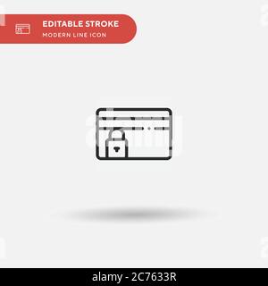 Einfaches Vektorsymbol für Kreditkarten. Illustration Symbol Design Vorlage für Web mobile UI Element. Perfekte Farbe modernes Piktogramm auf bearbeitbaren Strich. Kreditkarten-Symbole für Ihr Geschäftsprojekt Stock Vektor
