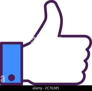 Wie Symbol in trendigen flachen Stil isoliert auf weißem Hintergrund. Wie Symbol für Ihre Website-Design, Logo, App, UI . Stock Vektor