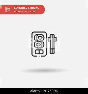 Einfaches Vektorsymbol „gebraten“. Illustration Symbol Design Vorlage für Web mobile UI Element. Perfekte Farbe modernes Piktogramm auf bearbeitbaren Strich. Gebratene Icons für Ihr Business-Projekt Stock Vektor