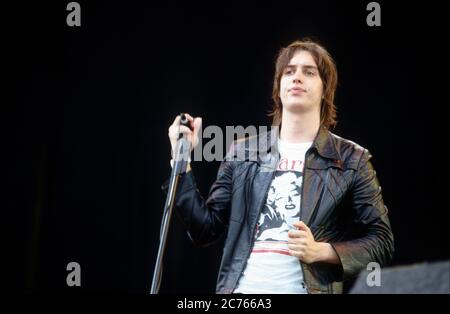 The Strokes T im Park Festival 2001, Kinross, Schottland. Stockfoto