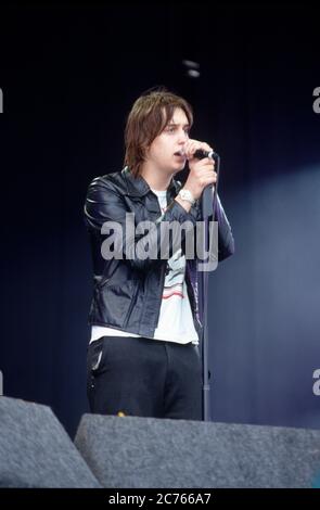 The Strokes T im Park Festival 2001, Kinross, Schottland. Stockfoto