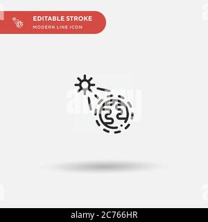 Einfaches Vektorsymbol Ozon. Illustration Symbol Design Vorlage für Web mobile UI Element. Perfekte Farbe modernes Piktogramm auf bearbeitbaren Strich. Ozon-Symbole für Ihr Geschäftsprojekt Stock Vektor