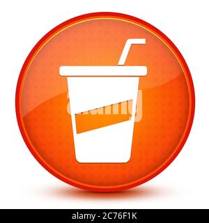 Soda-Symbol isoliert auf glänzenden Stern orange Runde Taste abstrakte Abbildung Stockfoto