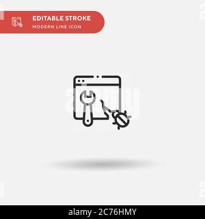 Einfaches Vektorsymbol für den Browser. Illustration Symbol Design Vorlage für Web mobile UI Element. Perfekte Farbe modernes Piktogramm auf bearbeitbaren Strich. Browser-Symbole für Ihr Geschäftsprojekt Stock Vektor