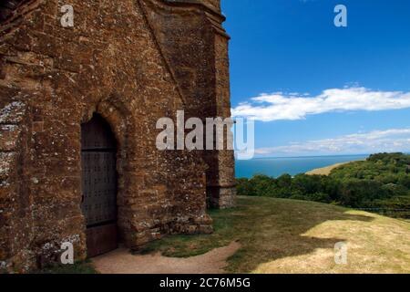 Die Jurassic Coast von St. Catherine's Chapel bei Abbotsbury in Dorset, England Stockfoto