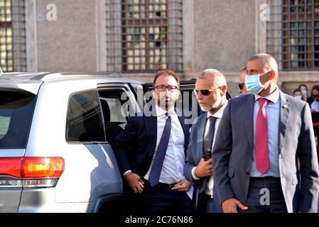 Roma, Italien. Juli 2020. Rom, Piazza Farnese: 231. Jahrestag der Einnahme der Bastille in der französischen Botschaft. Kredit: SPP Sport Presse Foto. /Alamy Live Nachrichten Stockfoto