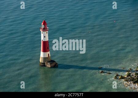 Beachy Head Lighthouse, in der Nähe von Eastbourne, South Downs National Park, East Sussex, England, Großbritannien Stockfoto