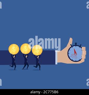 Business Team Meeting Suche neue Idee. Illustration Für Hintergrundbild, Banner, Hintergrund, Infografik, Buch Und Web Landing Page. Stock Vektor
