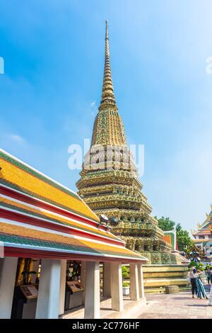 Bangkok, THAILAND, 10. JANUAR 2020: Der Tempel des Wat Pho Stockfoto