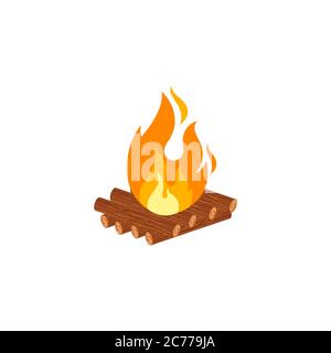 Bonfire Symbol Vektor Illustration Design Vorlage Stock Vektor