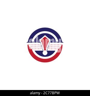 Falcon wing Logo Template Vector Illustration Design Stock Vektor