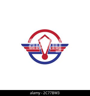 Falcon wing Logo Template Vector Illustration Design Stock Vektor