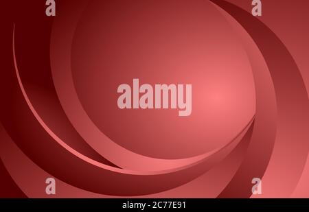 Abstrakter roter Kurvenhintergrund mit geometrischen Linien und Lichteffekt.Vektordarstellung. Stockfoto