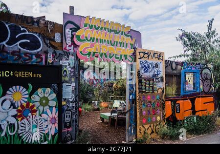 Nomadic Community Garden in London Stockfoto