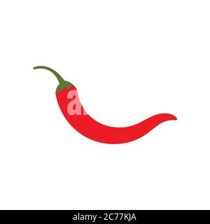 Red Hot Chili Symbol der natürlichen Vorlage vector Illustration Stock Vektor