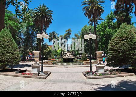 Der Park in San Felipe, Chile Stockfoto