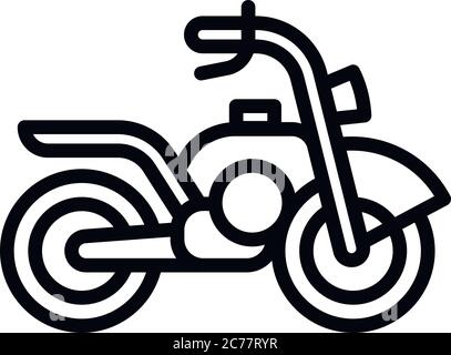 Motorradsymbol. Outline Motorrad Vektor-Symbol für Web-Design isoliert auf weißem Hintergrund Stock Vektor