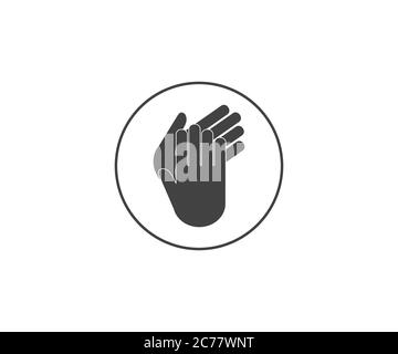 Beifall, klatscht die Hände, Ovation-Symbol. Vektorgrafik, flache Ausführung. Stock Vektor
