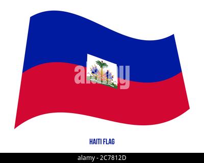 Haiti Fahne winken Vector Illustration auf weißem Hintergrund. Haiti Flagge. Stock Vektor