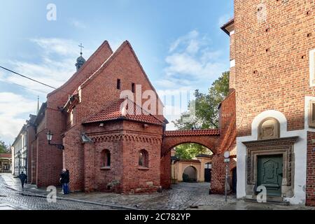 Polen, Breslau Stadt, Provinz Niederschlesien, Alte ruhige Kanonia Straße rund um die Kathedrale von St. Johannes dem Täufer Stockfoto
