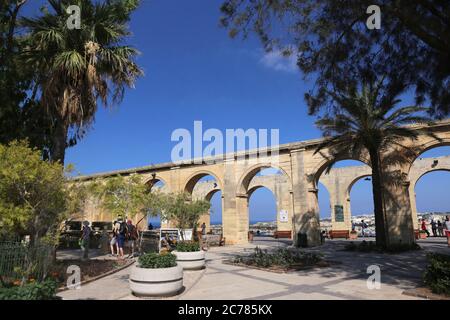 Valletta. Malta. Upper Barrakka Gardens. Stockfoto