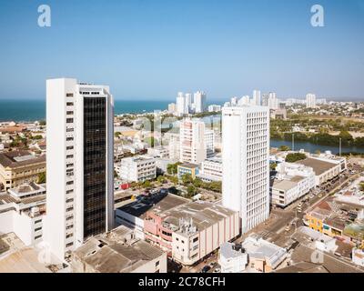 Luftaufnahme von Cartagena, Bolívar Department, Kolumbien, Südamerika Stockfoto