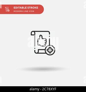 Einfaches Vektorsymbol hinzufügen. Illustration Symbol Design Vorlage für Web mobile UI Element. Perfekte Farbe modernes Piktogramm auf bearbeitbaren Strich. Symbole hinzufügen Stock Vektor
