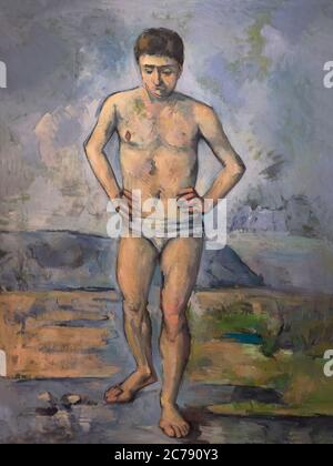 Der Badende, Paul Cezanne, ca. 1885, Stockfoto