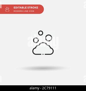 Einfaches Vektorsymbol „Schaum“. Illustration Symbol Design Vorlage für Web mobile UI Element. Perfekte Farbe modernes Piktogramm auf bearbeitbaren Strich. Symbole für Schaumstoffe Stock Vektor