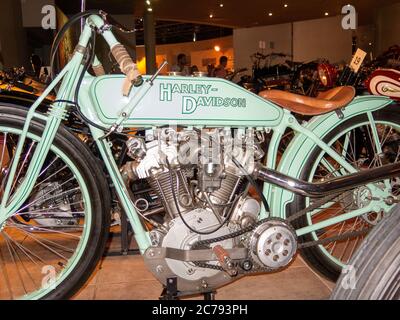 Vintage Harley Davidson - das Royal Automobile Museum Stockfoto