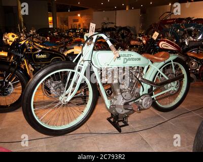 Vintage Harley Davidson - das Royal Automobile Museum Stockfoto