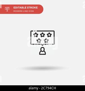 Einfaches Vektorsymbol mit fünf Sternen. Illustration Symbol Design Vorlage für Web mobile UI Element. Perfekte Farbe modernes Piktogramm auf bearbeitbaren Strich. Fünf Stock Vektor