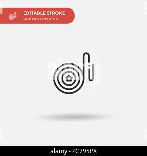 Yoyo einfaches Vektorsymbol. Illustration Symbol Design Vorlage für Web mobile UI Element. Perfekte Farbe modernes Piktogramm auf bearbeitbaren Strich. Yoyo-Symbole Stock Vektor